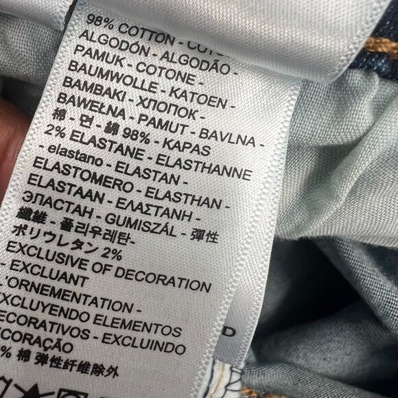 Levi's Men 505 Regular Fit Jeans 38 Dark Wash Stretch Denim Zip Fly - Picture 4 of 12